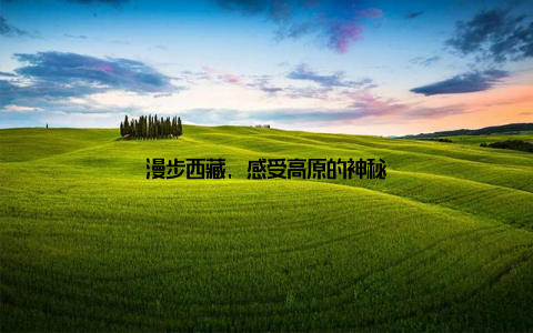 漫步西藏, 感受高原的神秘