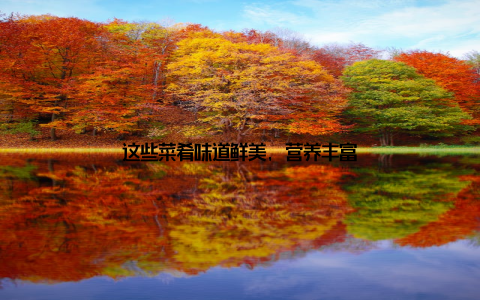 这些菜肴味道鲜美, 营养丰富