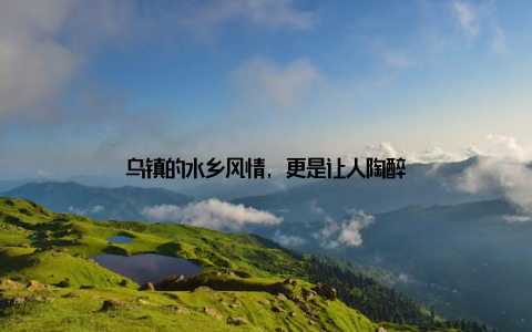 乌镇的水乡风情, 更是让人陶醉