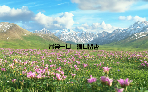 品尝一口, 满口留香