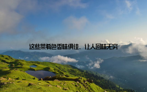 这些菜肴色香味俱佳, 让人回味无穷